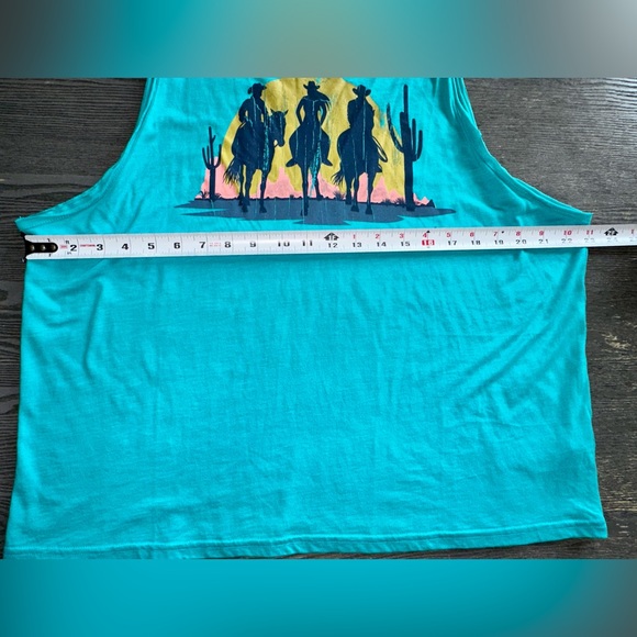 Ariat Blue Wandering Western Tank Top XL - Picture 7 of 8